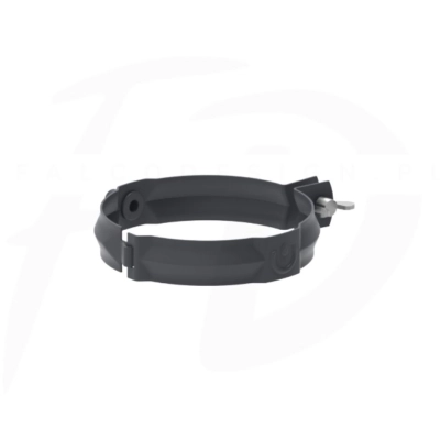 Obejma stalowa ⌀ 110 rury spustowej PVC firmy KROP kolor grafitowy